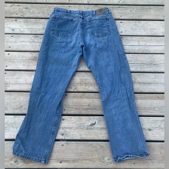 Wrangler Premium Quality Distressed Jeans - Men's 36x32 - Light Wash - Picture 5 of 9